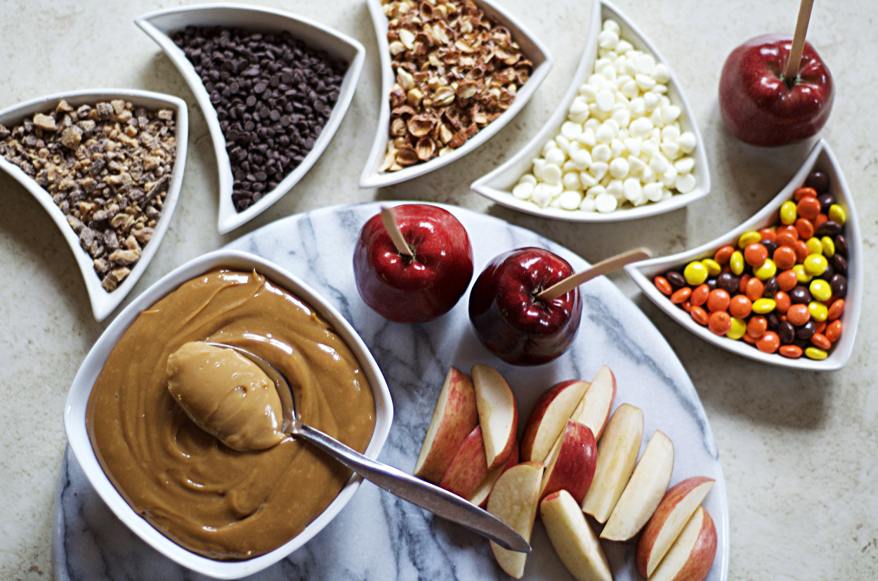 Kid Approved Candy Apple Dipping Bar Prepare and Serve
