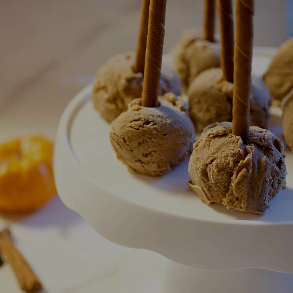 Scoops of Pumpkin Chai Ice Cream