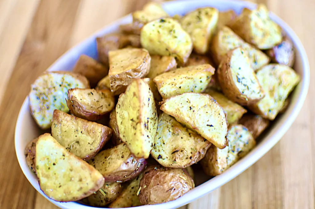 Bowl of finished Air Fryer Potatoes