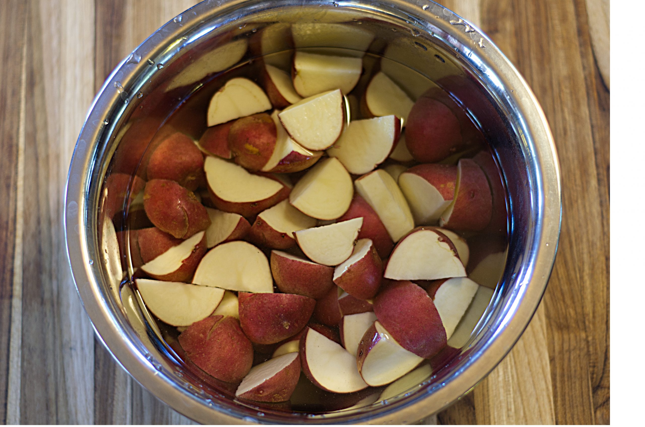 Crispy Red Potatoes in the Air Fryer Prepare and Serve