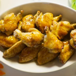 Platter of Hot Honey Lemon Pepper Chicken Wings