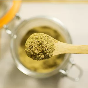 A spoonful of Lemon Pepper Seasoning.