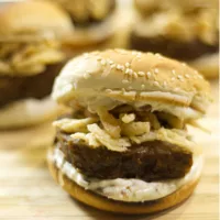 A Meatloaf Slider with Baconnaise.